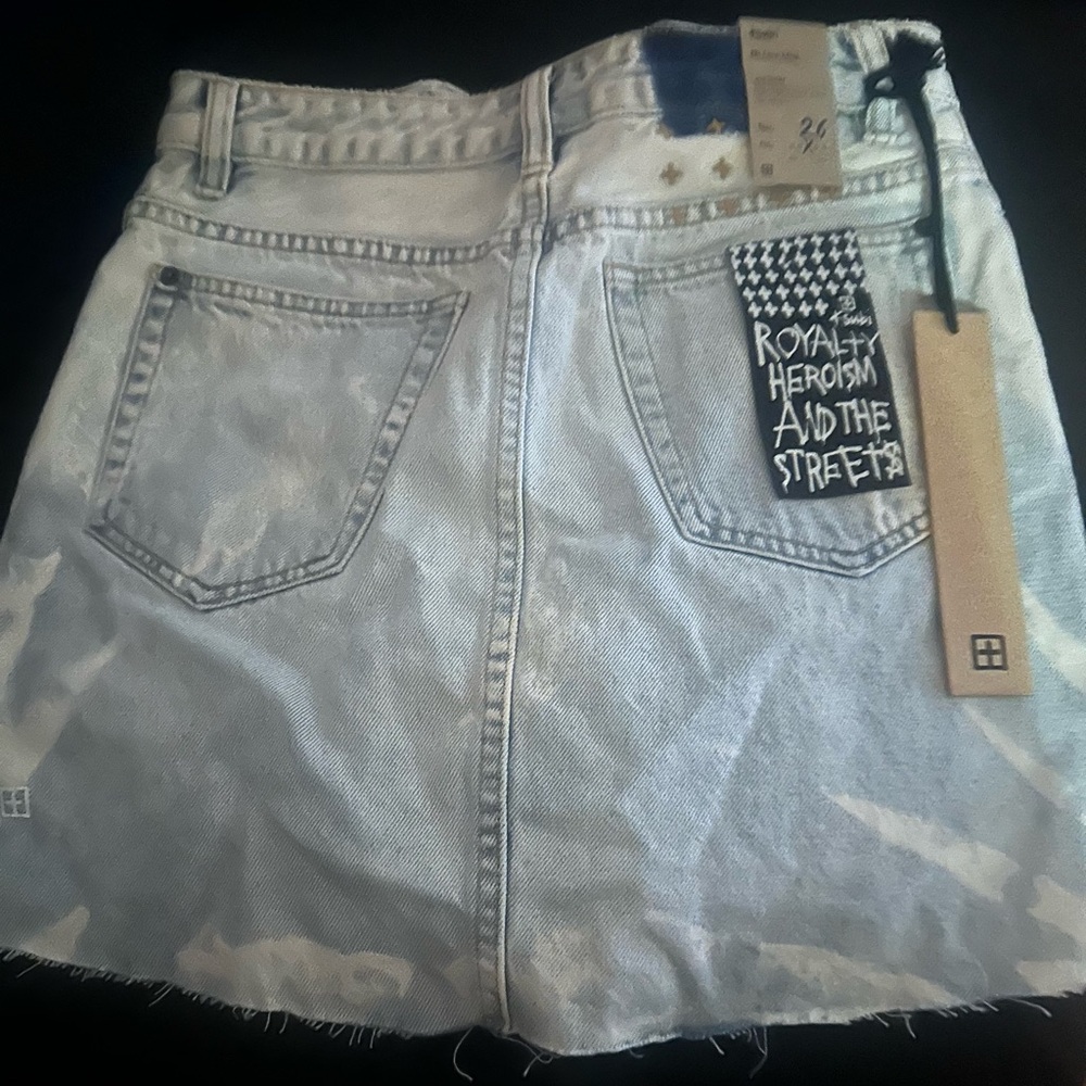 Ksubi Blue Mini Denim Skirt
